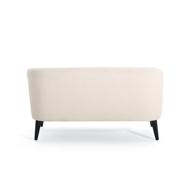 English Elm Christopher Knight Home® - LOVESEAT modern 51" two-seater with textured fabric, firm foam & sinuous springs, sleek black legs for compact spaces White 74868.00
