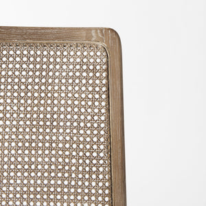 Homeroots Set Of Two Cream And Brown Upholstered Fabric Cross Back Side Chairs  Wood 397469