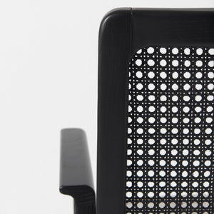 Homeroots Cream And Black Upholstered Fabric Dining Arm Chair  Wood 397474