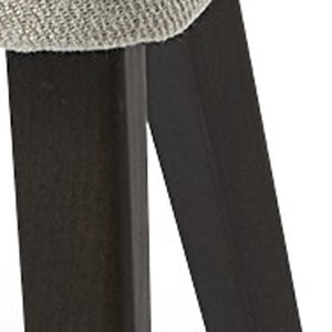 Homeroots Ivory And Black Wingback Dining Side Chair  Wood 397482