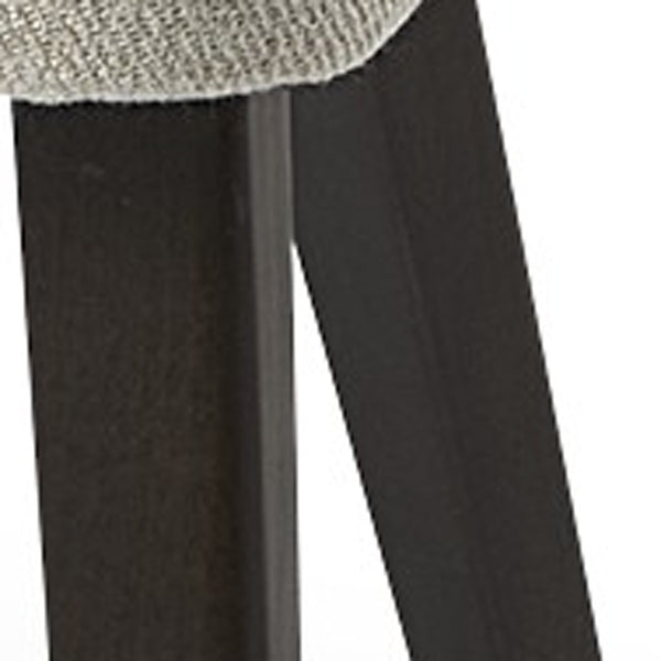 Homeroots Ivory And Black Wingback Dining Side Chair  Wood 397482