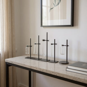 HomeRoots Set of Two Elegant Dark Brown Metal Cylinder Vases for Modern Decor, Perfect for Any Room Display 397538