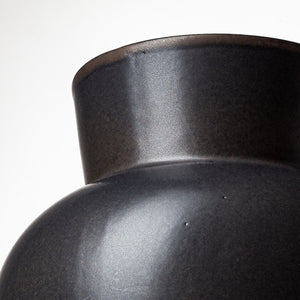 Homeroots 11" Black Abstract Cylinder Ceramic Table Vase - Modern Elegance For Your Home Decor Aesthetic  Ceramic 397543