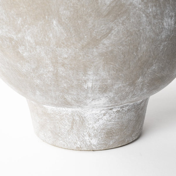 HomeRoots 10" Brown Abstract Cylinder Ceramic Table Vase - Modern Accent for Floral Arrangements & Decor Styles 397565