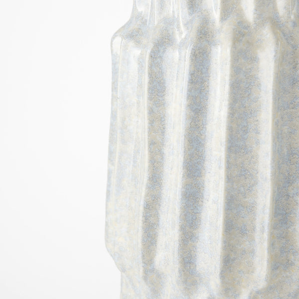 Homeroots 23" Jumbo Organic Textured Gray Vase  Ceramic 397584