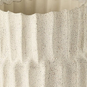 Homeroots 14" Sand Organic Textured Ceramic Cylinder Table Vase  Ceramic 397585