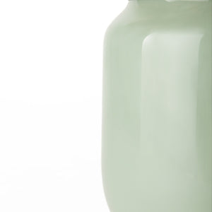 Homeroots 12" Smokey Green And Glass Rounded Oval Vase  Crystal Glass 397587