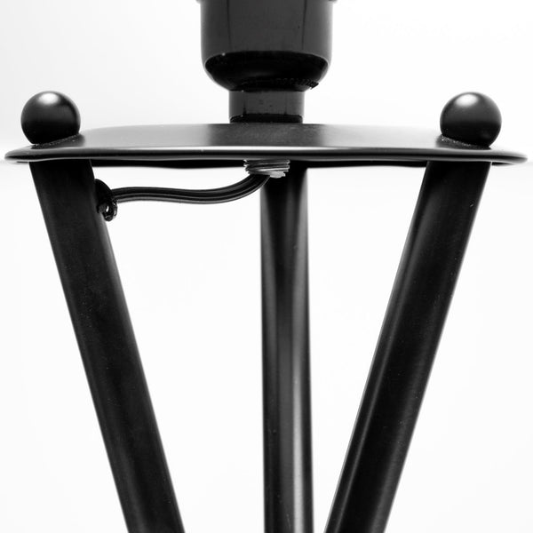 HomeRoots 66" Modern Black Tripod Floor Lamp with White Drum Shade - Versatile Lighting for Home & Office 397600