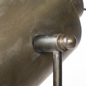 HomeRoots 61" Antiqued Gold Movie Set Floor Lamp - Vintage Industrial Design with Soft LED Illumination & Style 397601