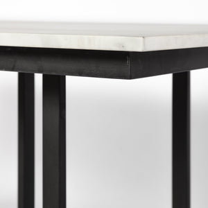 Homeroots 71" White And Black Dining Table   397604