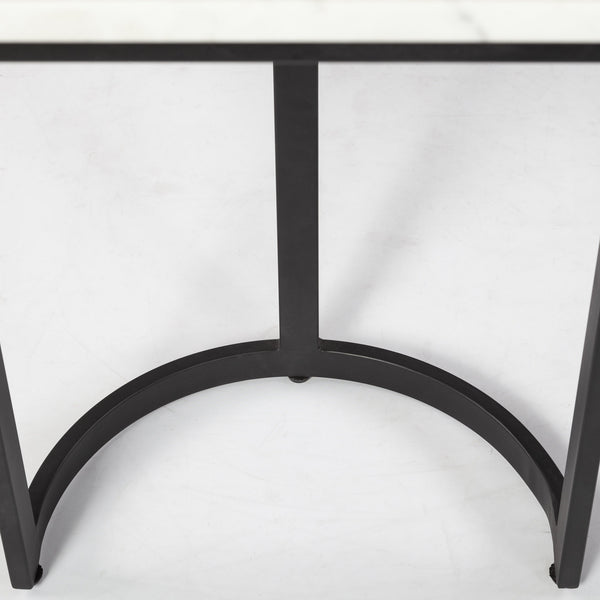 Homeroots 71" White And Black Dining Table   397604