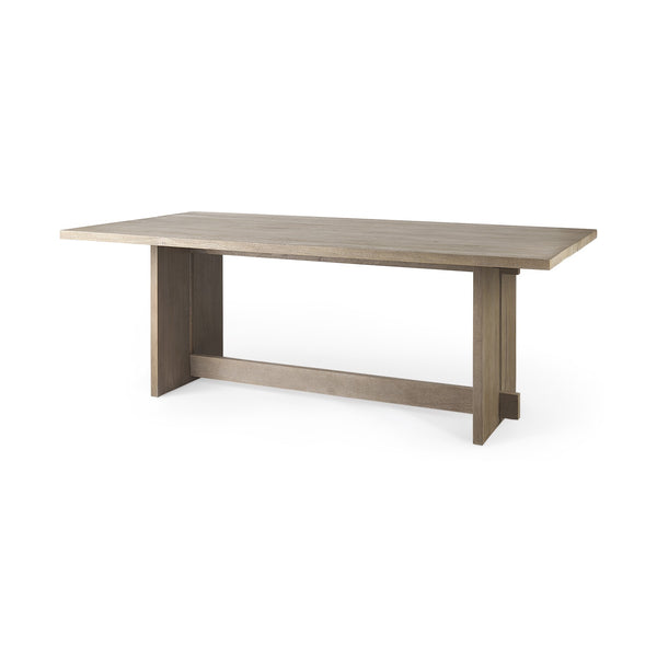 Homeroots 84" Taupe Dining Table   397608