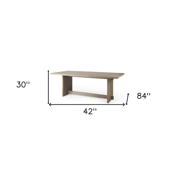 Homeroots 84" Taupe Dining Table   397608
