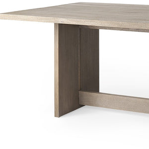 Homeroots 84" Taupe Dining Table   397608