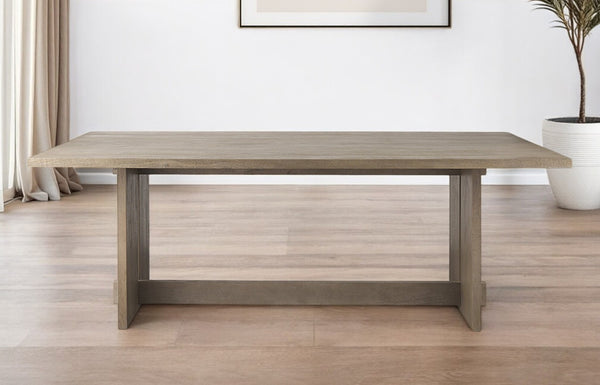 HomeRoots 84" Taupe Dining Table - Elegant, Durable Design for 6, Perfect for Modern Homes & Gatherings! 397608