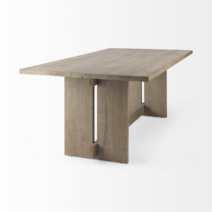Homeroots 84" Taupe Dining Table   397608
