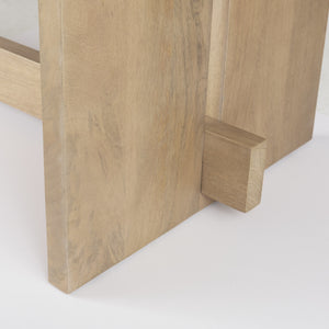 Homeroots Light Natural Modern Rustic Wooden Dining Table   397609