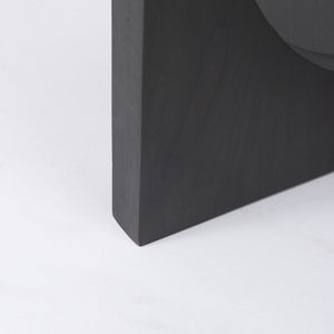 Homeroots 54" Black Rounded Solid Wood Pedestal Base Dining Table   397611