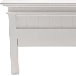 Homeroots Classic White Panel King Size Bed  Mahogany & Medium,Density Fibreboard (Mdf) 397614