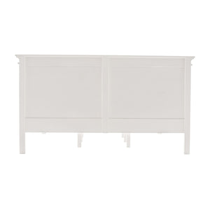 Homeroots Classic White Panel King Size Bed  Mahogany & Medium,Density Fibreboard (Mdf) 397614