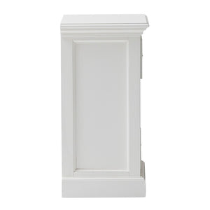 HomeRoots 24" White Solid Wood Two Drawer Nightstand - Elegant Storage Solution for Bedrooms & Living Spaces 397615