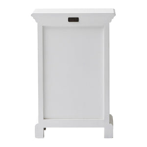 HomeRoots 24" White Solid Wood Two Drawer Nightstand - Elegant Storage Solution for Bedrooms & Living Spaces 397615