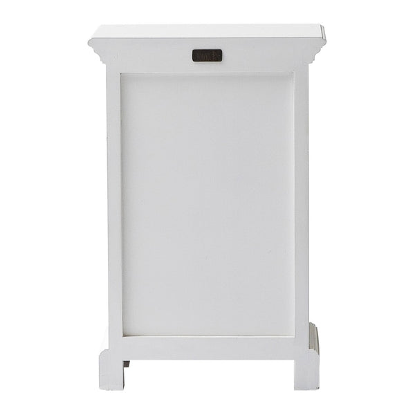 HomeRoots 24" White Solid Wood Two Drawer Nightstand - Elegant Storage Solution for Bedrooms & Living Spaces 397615
