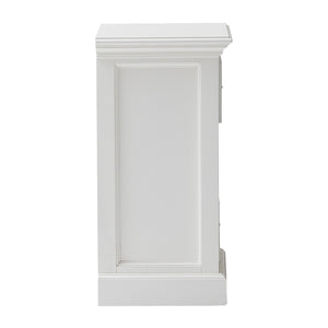 Homeroots Classic White Three Drawer Nightstand   397616