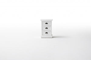 Homeroots Classic White Three Drawer Nightstand   397616