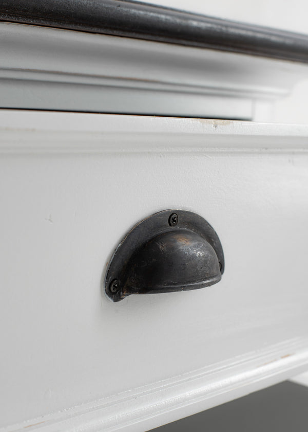 Homeroots 24" White And Brown Three Drawer Wood Nightstand   397619