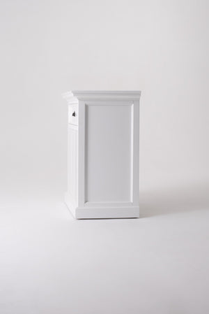 Homeroots 31" Distressed White Wood Nightstand With Dividers   397621