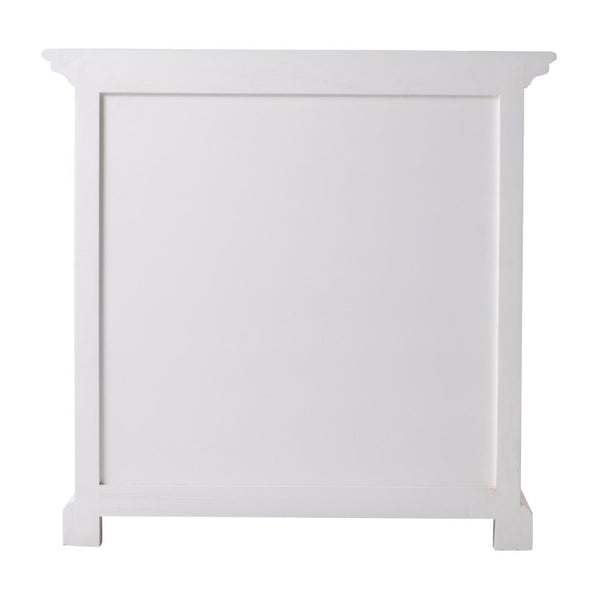 Classic White Nightstand with Open Shelving for Elegant Bedroom Storage Organization