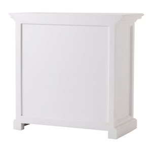 Homeroots Classic White Large Nightstand With Shelves   397624