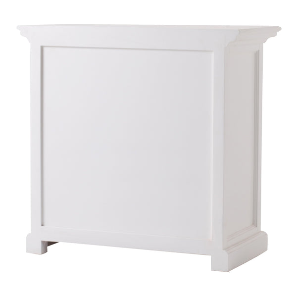 Homeroots Classic White Large Nightstand With Shelves   397624