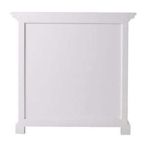 Homeroots Classic White Large Nightstand With Shelves   397624