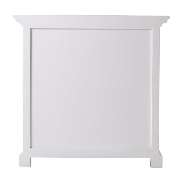 Homeroots Classic White Large Nightstand With Shelves   397624