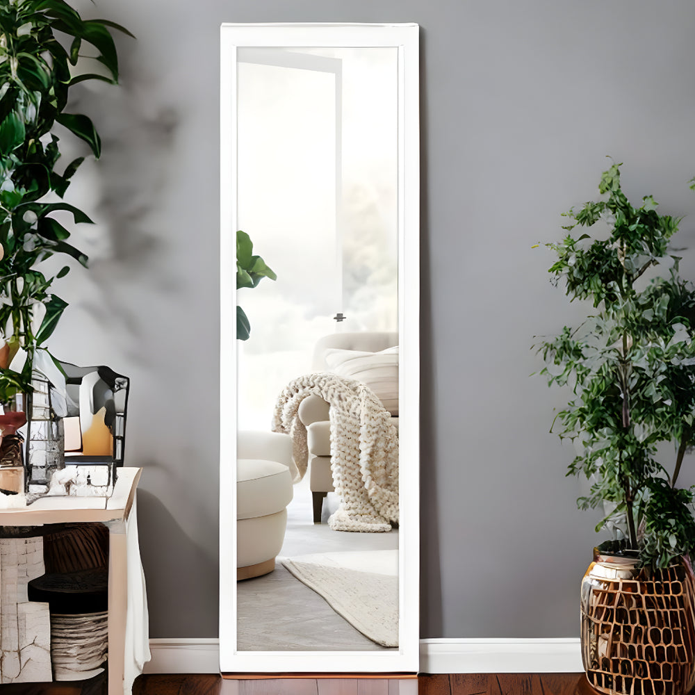 Homeroots Door Mount White Mirror  Glass 397637