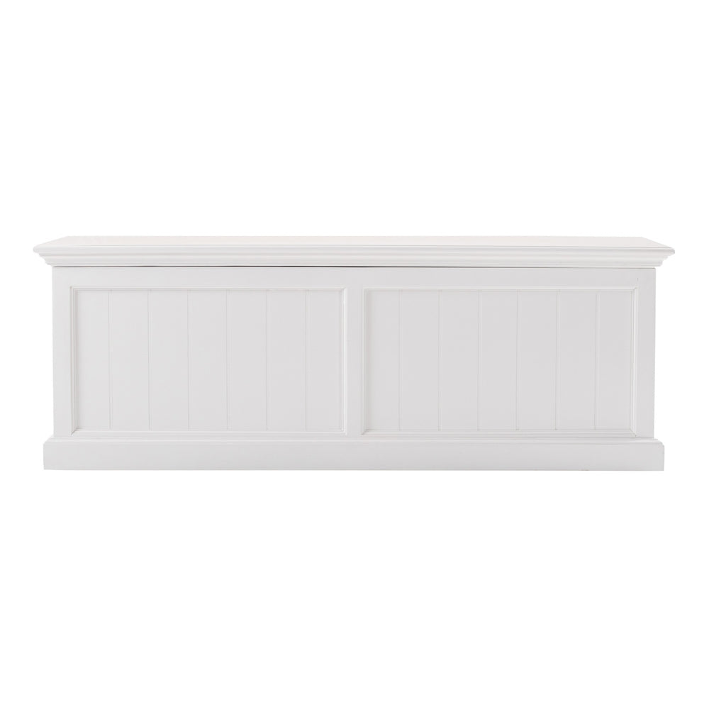 Homeroots 55" White Solid Wood Chest  Solid Wood 397652