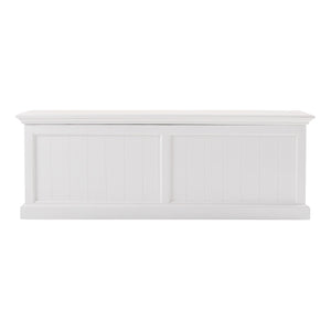 Homeroots 55" White Solid Wood Chest  Solid Wood 397652