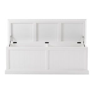Homeroots 55" White Solid Wood Chest  Solid Wood 397652