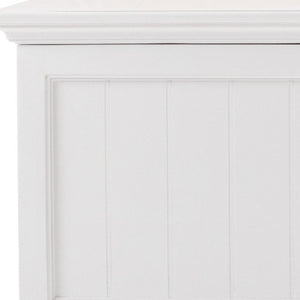 HomeRoots 55" White Solid Wood Chest - Elegant Farmhouse Storage Solution with Durable Design for Any Room 397652