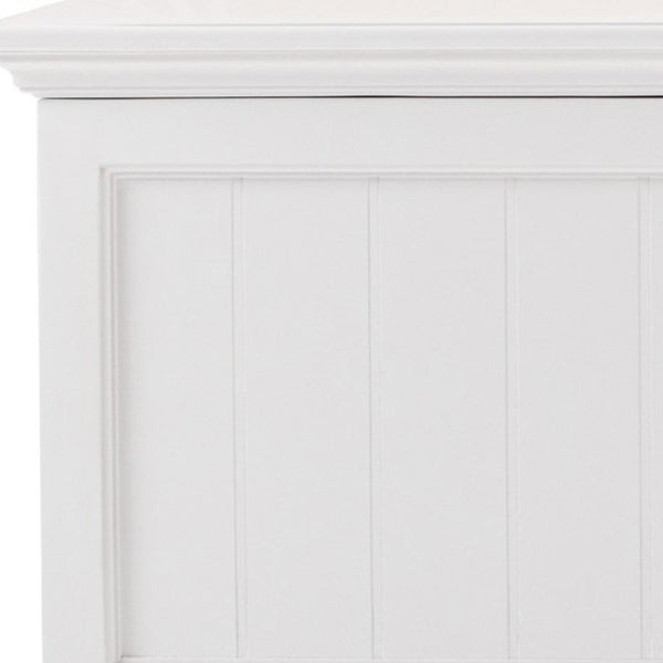 HomeRoots 55" White Solid Wood Chest - Elegant Farmhouse Storage Solution with Durable Design for Any Room 397652