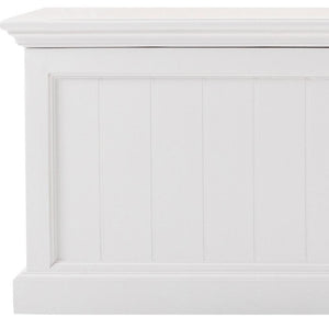 HomeRoots 55" White Solid Wood Chest - Elegant Farmhouse Storage Solution with Durable Design for Any Room 397652