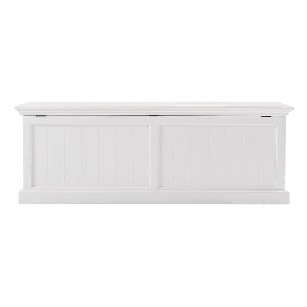 Homeroots 55" White Solid Wood Chest  Solid Wood 397652