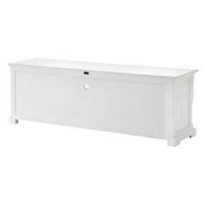 Homeroots 71" White Solid Console Table With Shelves And Drawers   397653