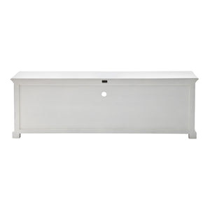 Homeroots 71" White Solid Console Table With Shelves And Drawers   397653
