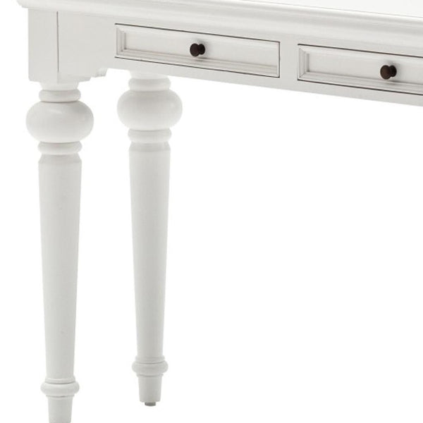 HomeRoots 55" White Console Table - Elegant Storage Solution for Entryway, Living Room & Narrow Spaces 397655