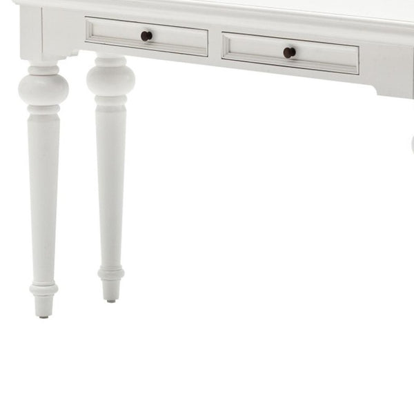 HomeRoots 55" White Console Table - Elegant Storage Solution for Entryway, Living Room & Narrow Spaces 397655