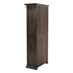 HomeRoots 75" Elegant Brown & Black Four-Tier Bookcase with Drawer - Perfect for Small Spaces & Stylish Storage 397666