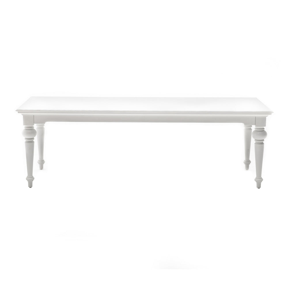 Homeroots White Modern Farmhouse 94" Dining Table  Mahogany 397668